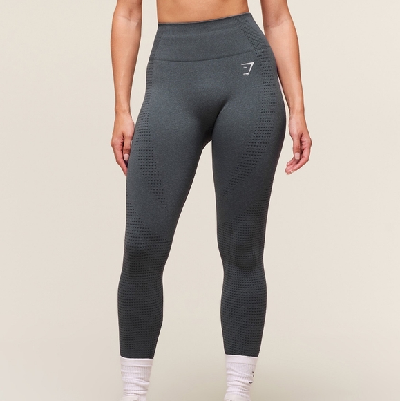 Gymshark Women's Steel Blue Leggings - Picture 1 of 4